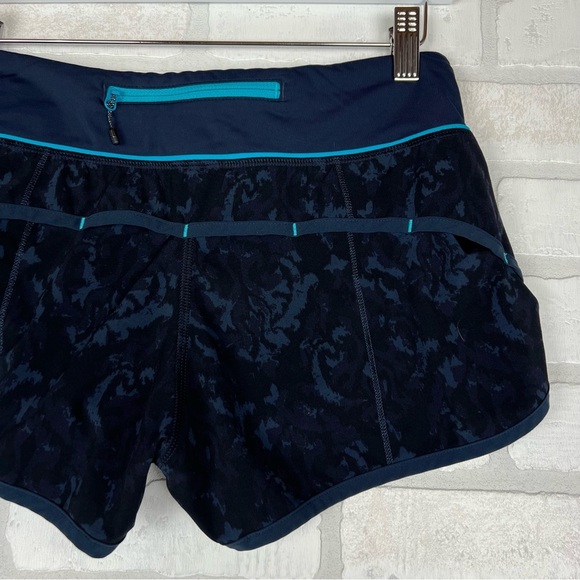 Lululemon Run: Speed Short, Beautiful Baroque Inkwell / Inkwell / Surge, Size 4 - Picture 8 of 12